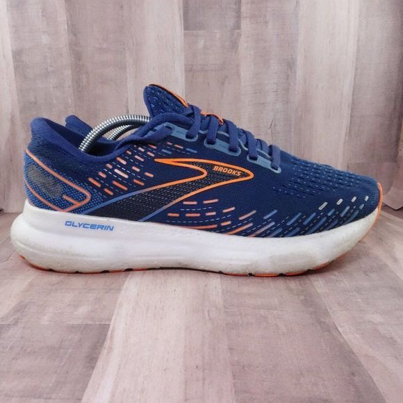 Brooks Other - Brooks Running Shoes Mens 8 Glycerin 20 Sneakers Blue Orange Trainers FLAWS